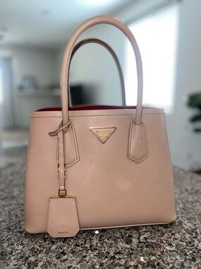 Prada Double Medium Saffiano leather tote